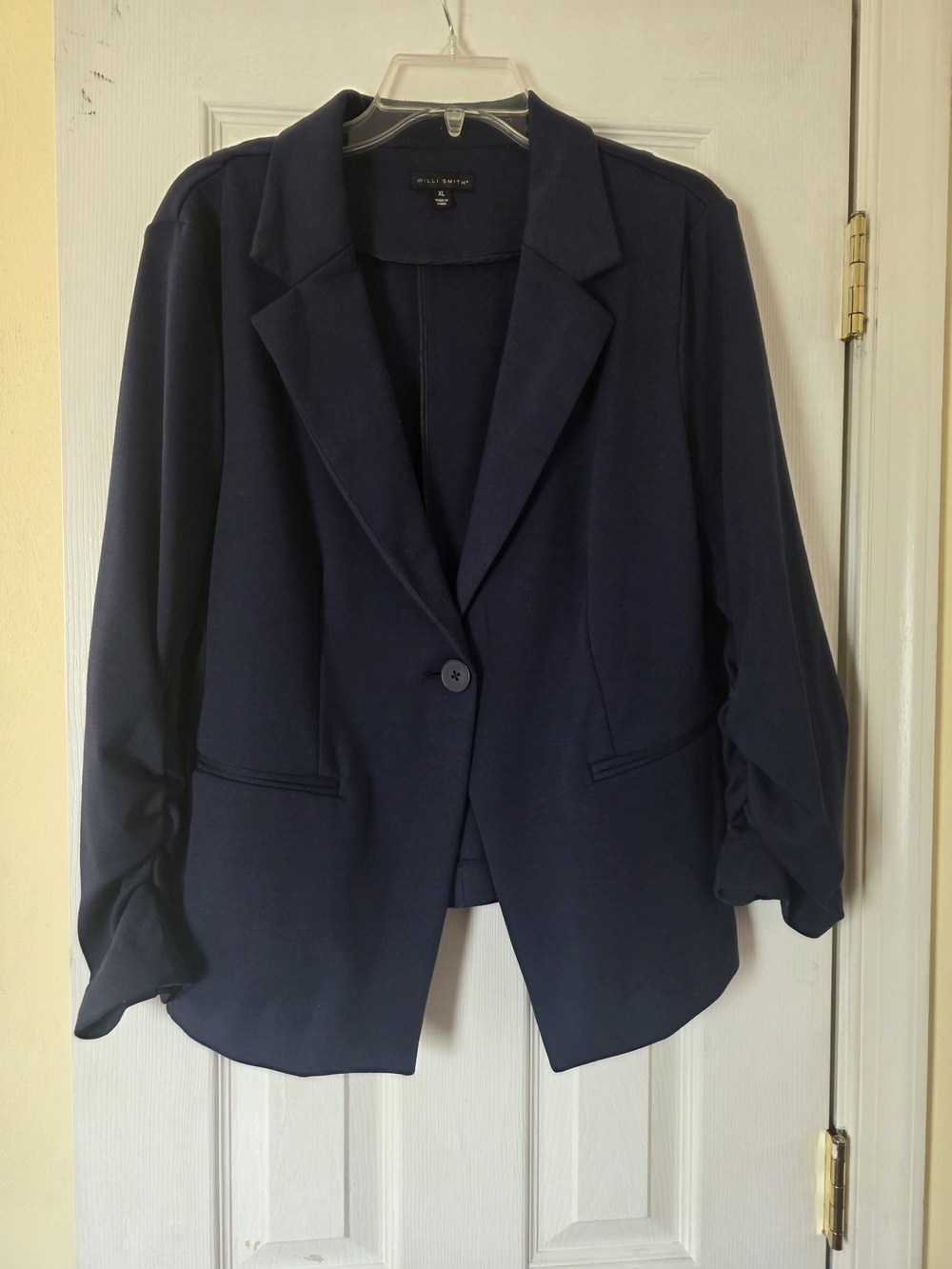 Willi Smith Navy Single-Button Blazer